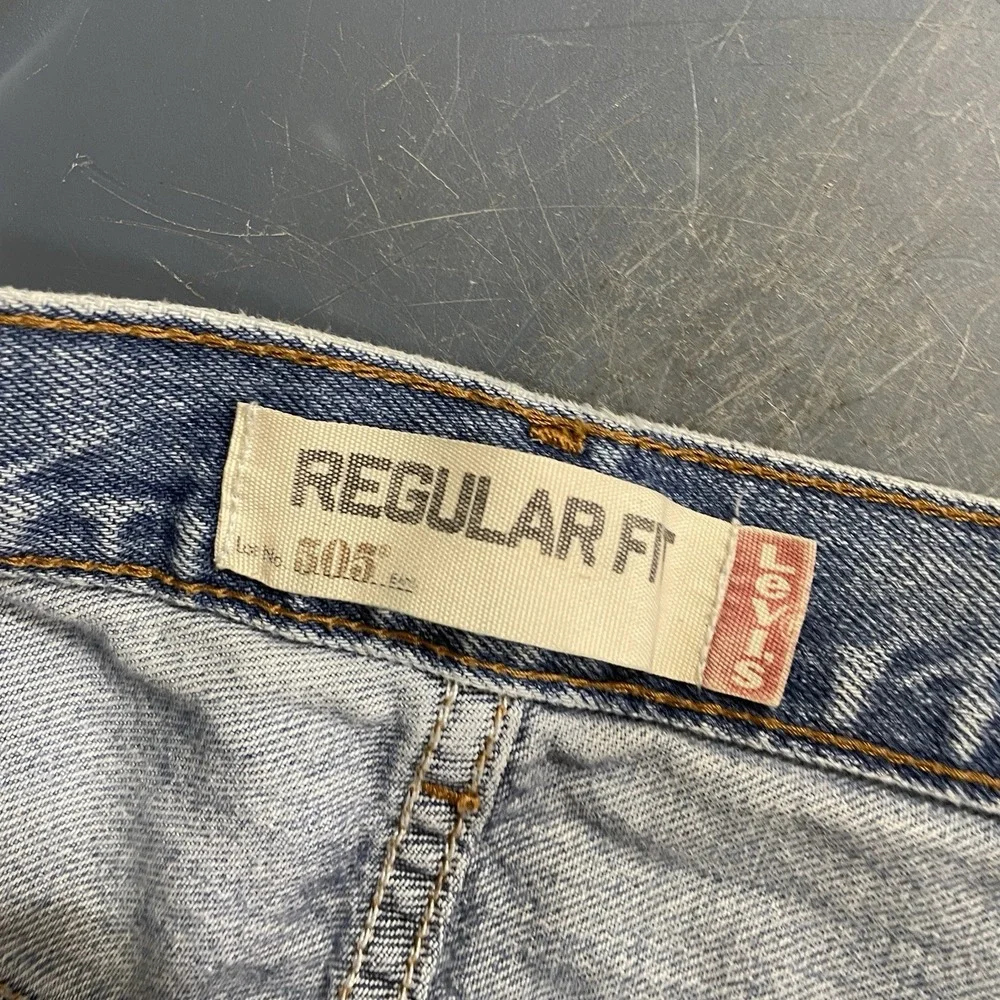 Vintage Levis 505 Jeans Mens 32x34 (fit 30x32) Y2K 2000s Grunge Faded Distressed